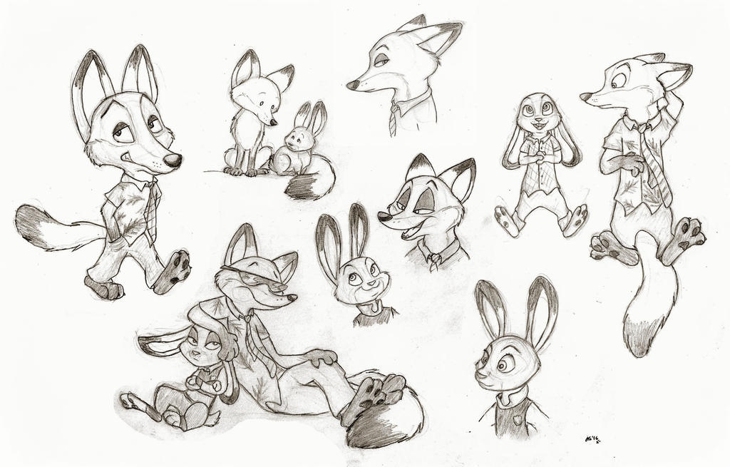 Zootopia Drawing Pattern More Zootopia Sketches by SocksTheMutt on DeviantArt
