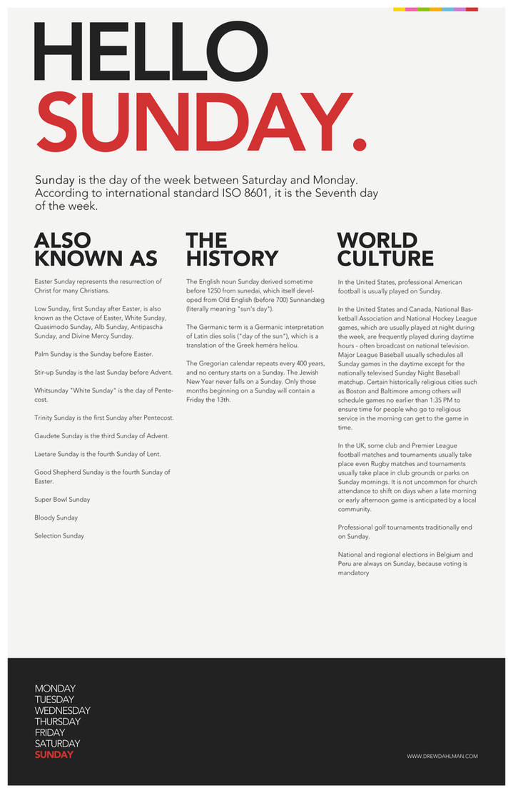 Hello Sunday by DrewDahlman on DeviantArt