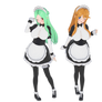 Matsuko and Midori in Maid Outfit