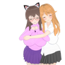 Midori Hugging Miyari