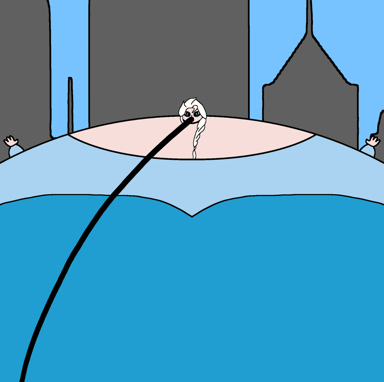 Frozen Inflation Deviantart Elsa city size inflation by Inflator2025 on DeviantArt