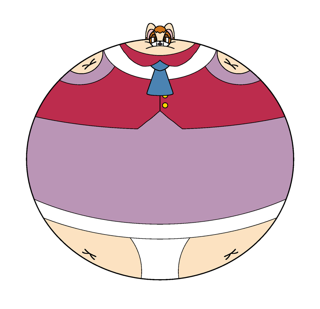 Vanilla the Rabbit inflated by Inflator2025 on DeviantArt