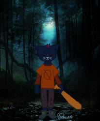 Mae in the woods