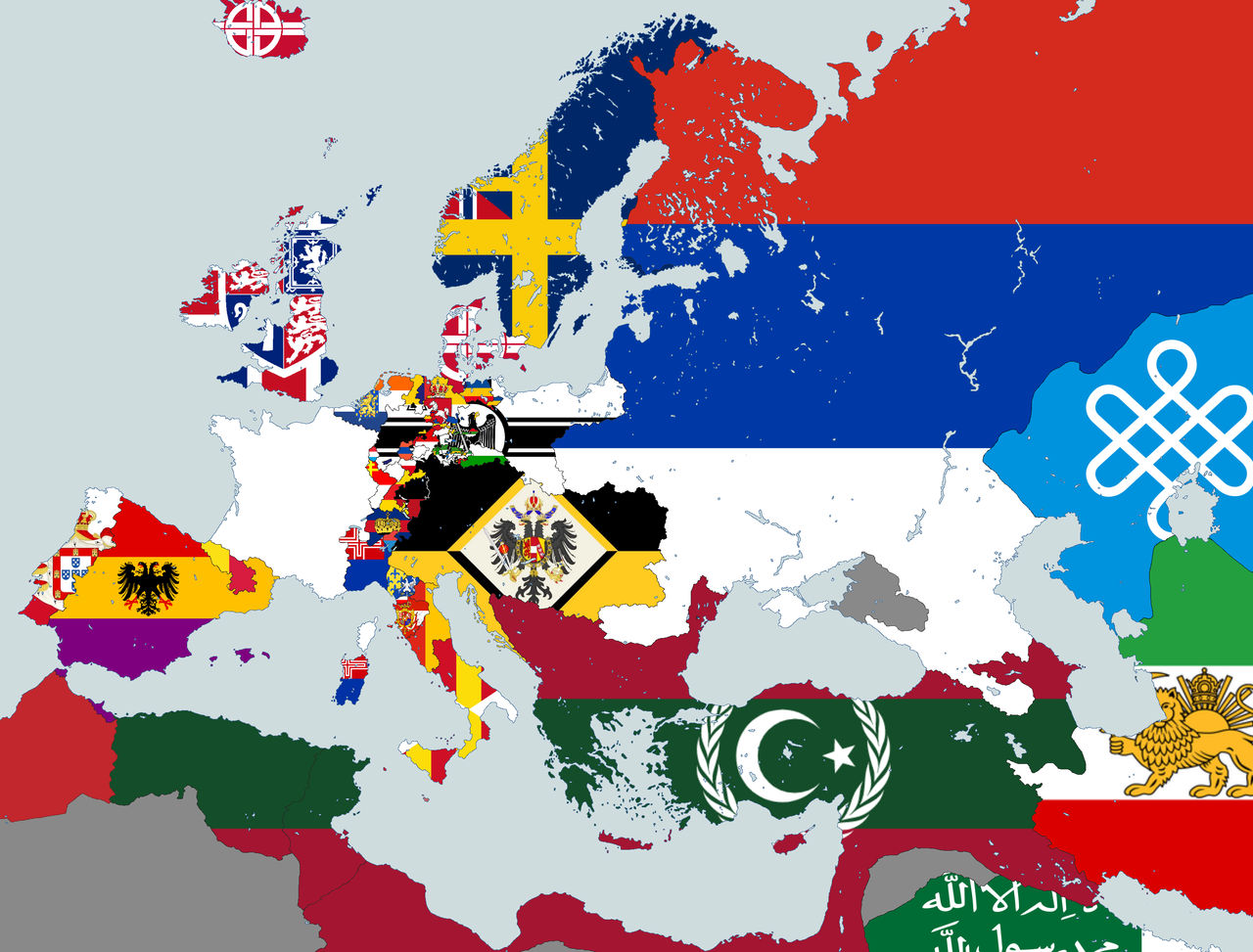 Alternate European Maps (with their Flags) in 1820 by ...