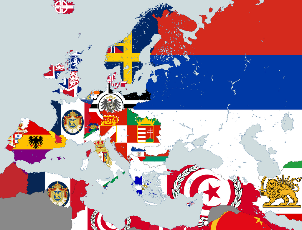 Alternate European Maps (with their Flags) in 1886 by ...