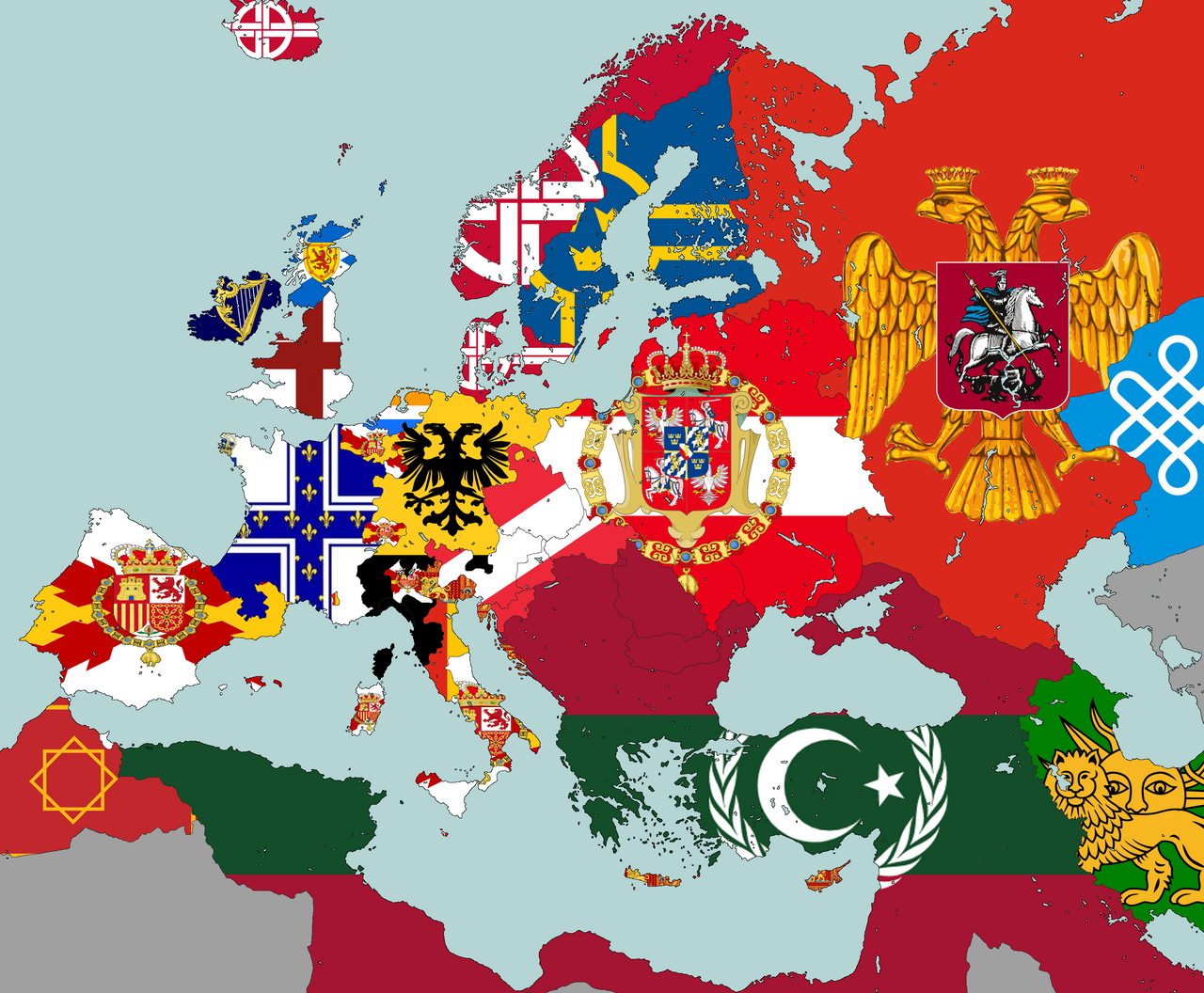 Fake European Map Alternate European Maps (1610) by MoldaviaballGeneral on DeviantArt