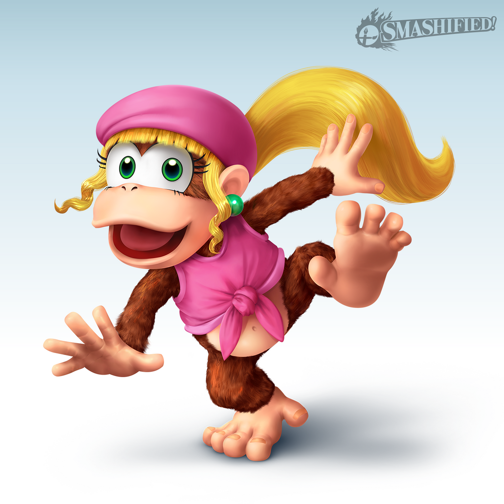 Dixie Kong Smashified by SeanHicksArt