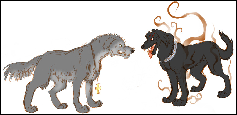 Hellsing - Dog and Puppy