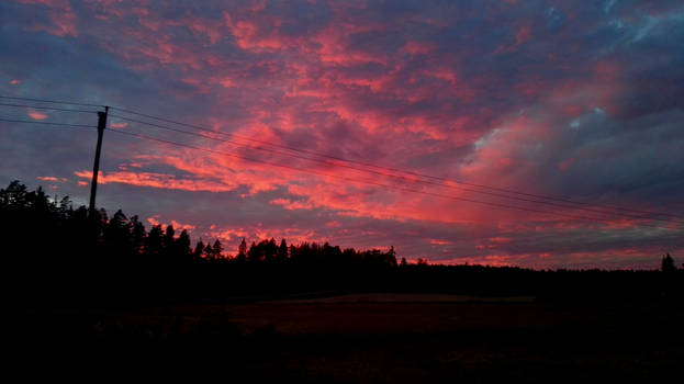 Red clouds