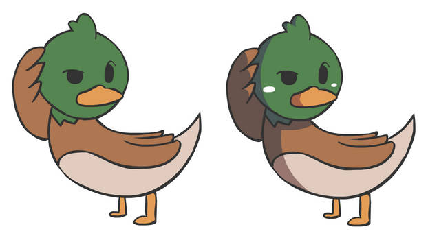 Duck with and without Shadow