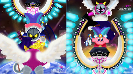 Kirby in Robobot Planet and Meta Knight Version