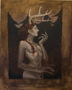 Deer Girl Painted