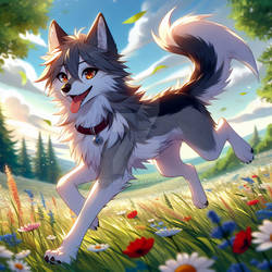 [OPEN] Adoptable AI Anime Animals - Grey Wolf