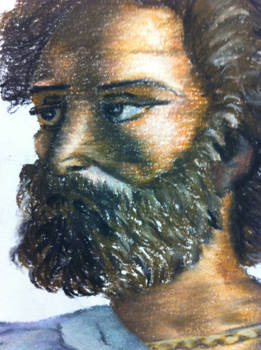 Aristotle by Raphael Study in Pastel