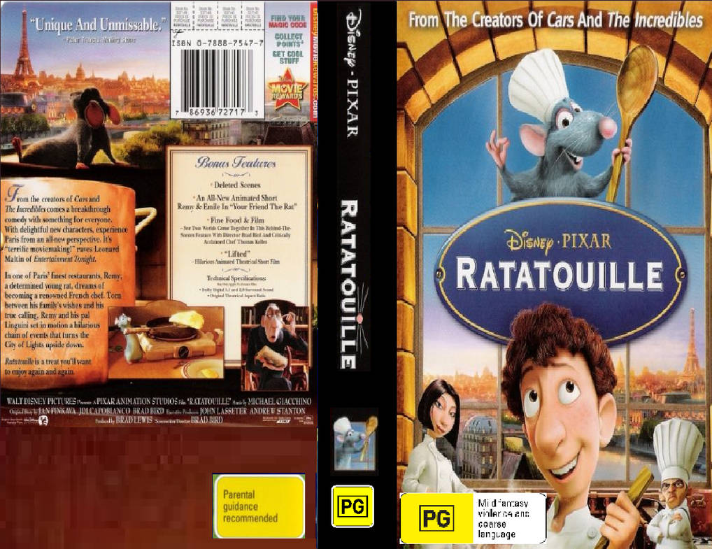 Ratatouille Australian VHS Cover (2008) by Urielchav on DeviantArt