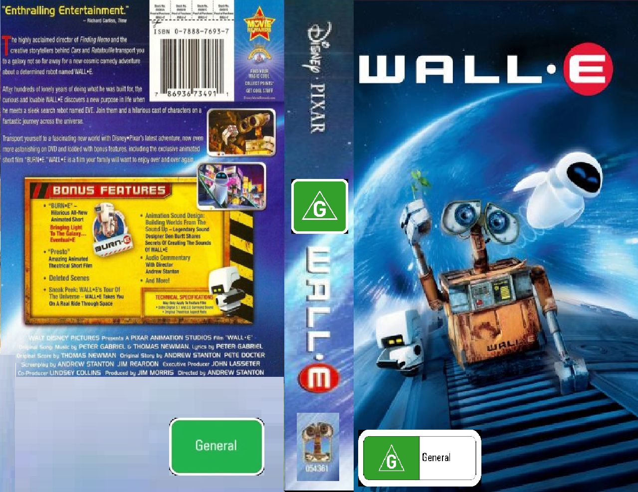 WALL-E Australian VHS Cover (2008) by Urielchav on DeviantArt