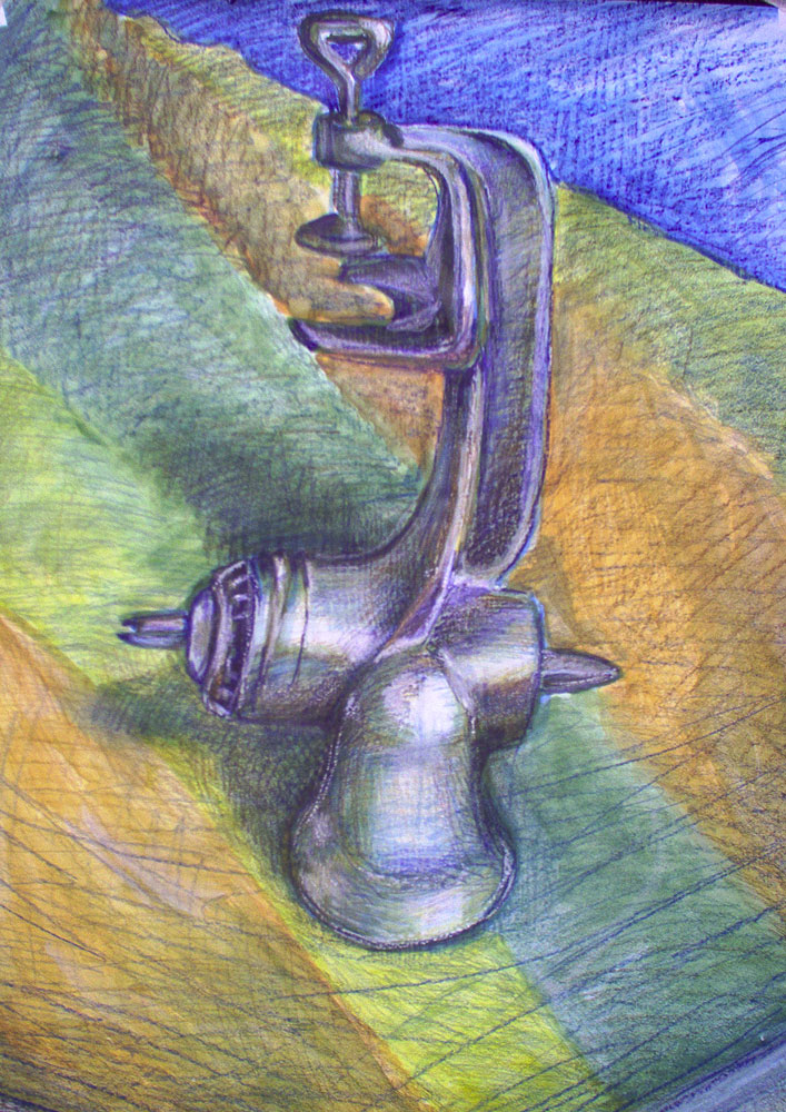 Still life with meat grinder