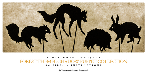 Forest Themed Shadow Puppet Collection