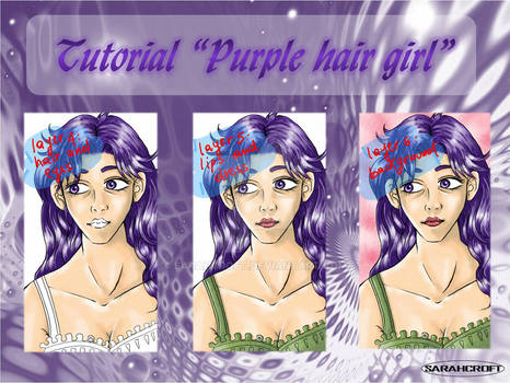 Tutorial Purple hair girl 2_2013