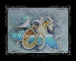 Golden Hippocampus by Michelle-JA-McIntyre