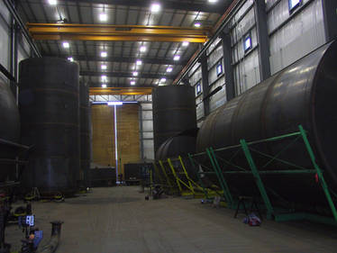 Oil tank welding shop