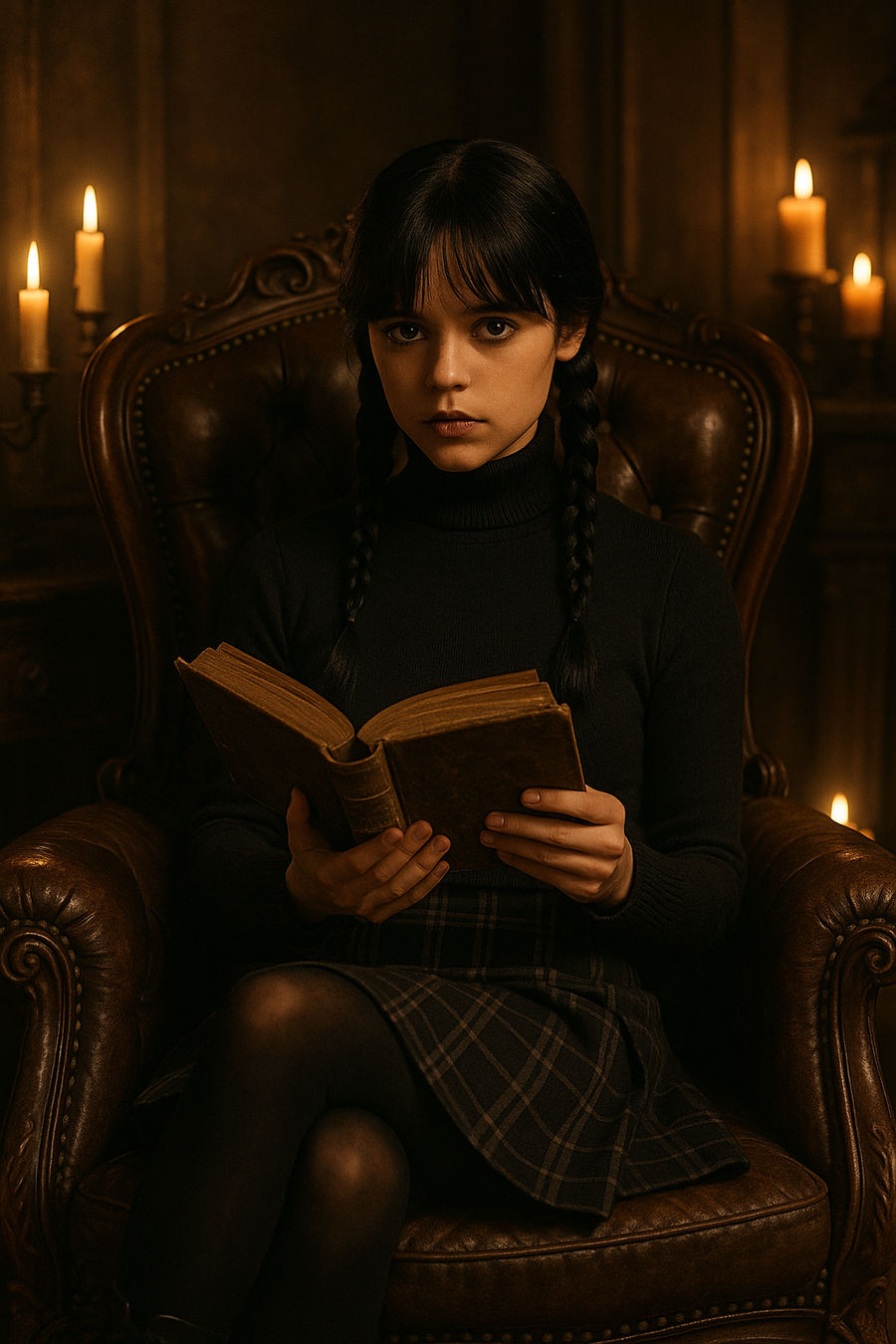 Wednesday Addams sitting