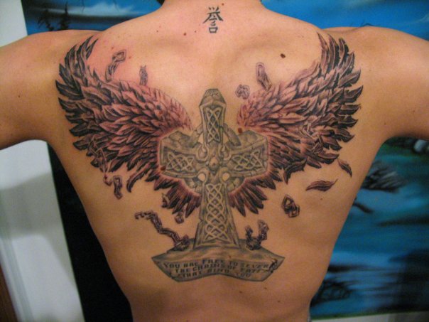 Cross and Wings