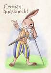 Warrior rabbits - Landsknecht by JoenSo
