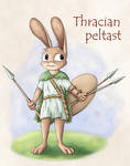 Warrior rabbits - Peltast by JoenSo
