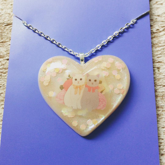 Choo Choo Sweet Resin Heart Necklace