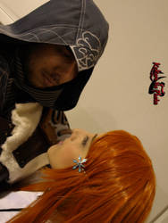 Gabbo e Ely ( Ezio e Inoue Orihime) al cartoomics