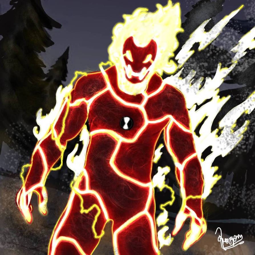 Illustration Heatblast by ravinhoravi on DeviantArt