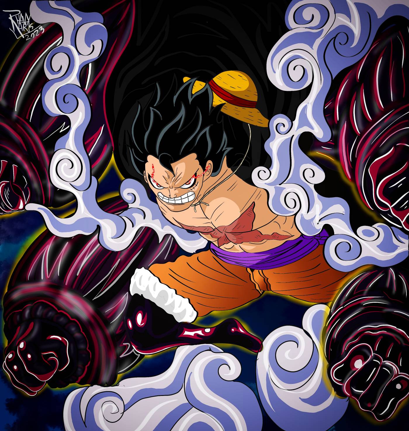 Luffy Gear 5 vs Kaido by YaguisArtist on DeviantArt