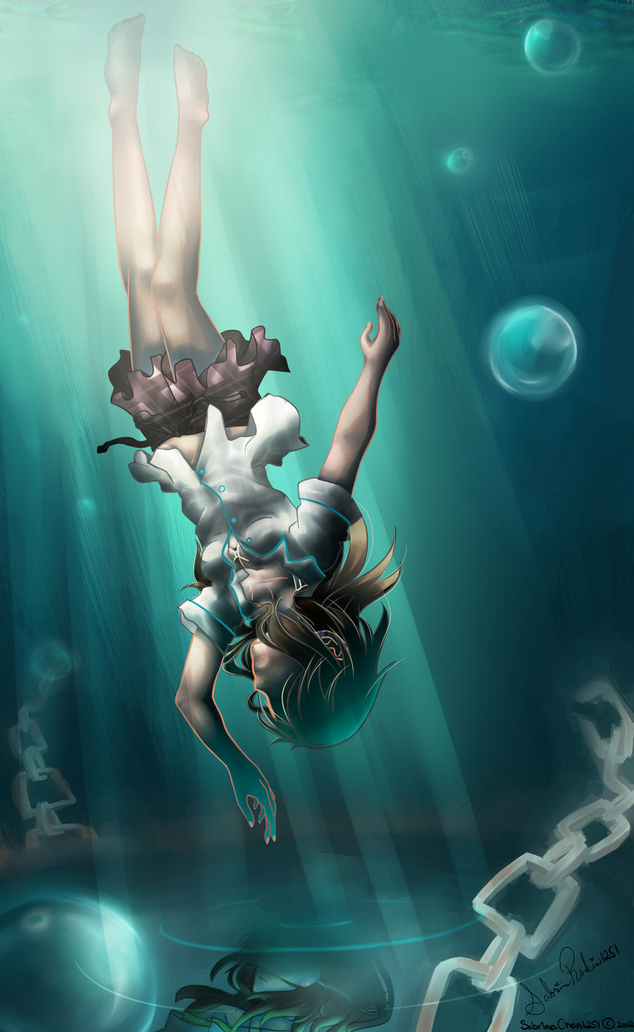 Falling Deep Into The Ocean By ShiyumiChan On DeviantArt 