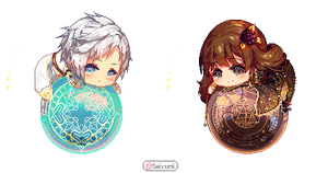 C| Sparkly Pixel Orb Chibis -Eizenvaltz, Alethea