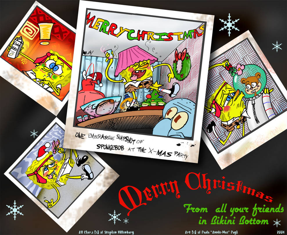 Spongebob At The X Mas Party By Anniemae04 On Deviantart Embarrassing Snapshot Of Spongebob At The Christmas Party