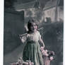 vintage - child and flowers