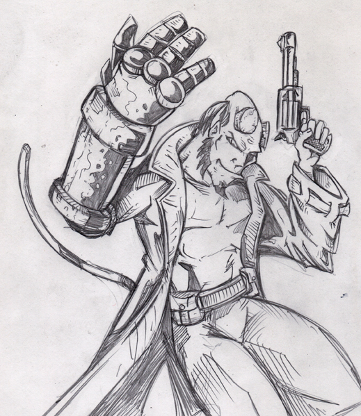 Hellboy sketch #3