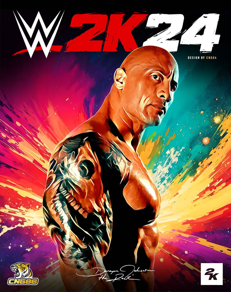 WWE 2K24 Cover Design 04 The Rock by cngjl1986 on DeviantArt WWE 2K24 Cover Design 04 The Rock by cngjl1986 on DeviantArt
