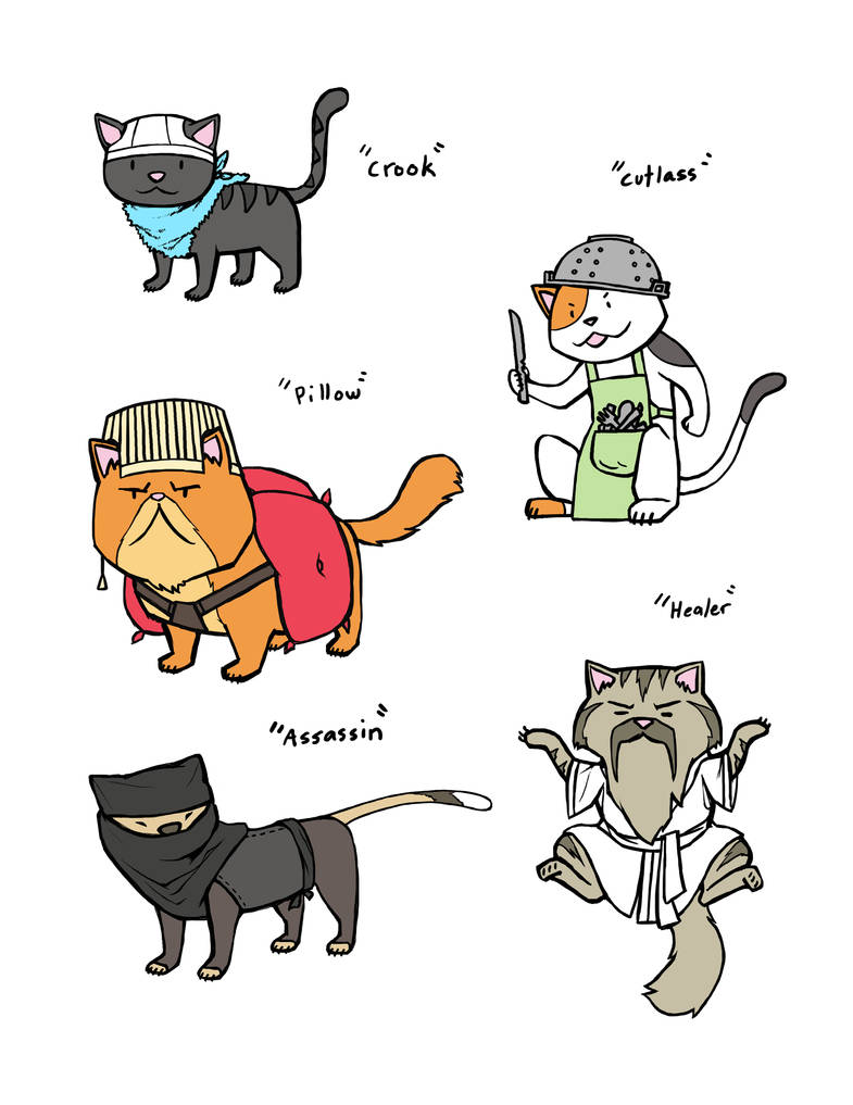 Concept sketch- Cat Classes by Respeanut on DeviantArt