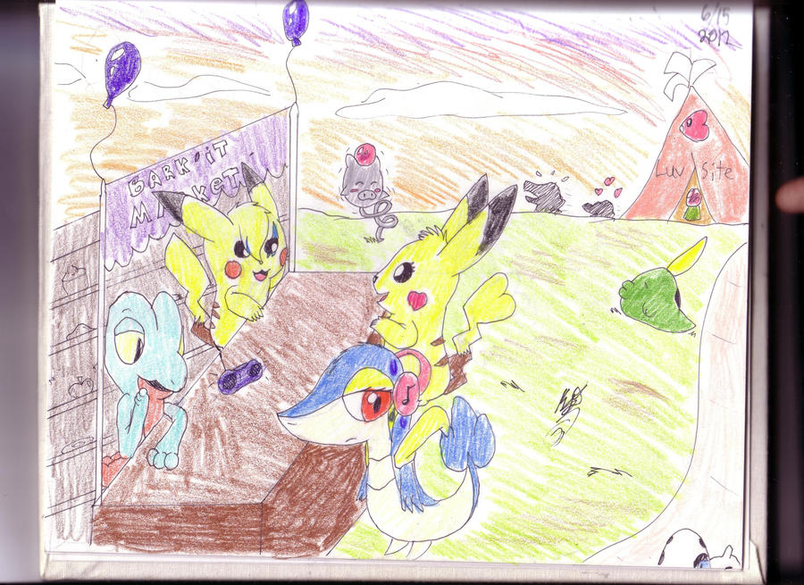 left: Frost and Damon, right: Pika and Azul