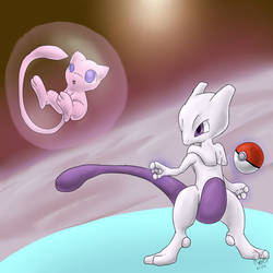 Mew and Mewtwo in SSBM