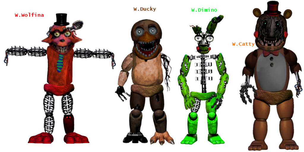 Fnaf Withered Animatronics by wicher8181 on DeviantArt