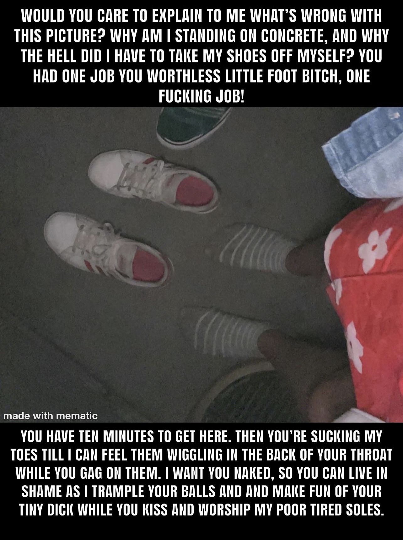 Foot femdom caption by tardissexy1 on DeviantArt