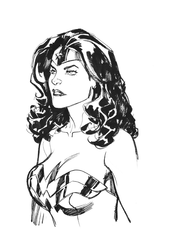 Wonder woman head sketch