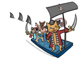 Pirate Kittens on the High Seas