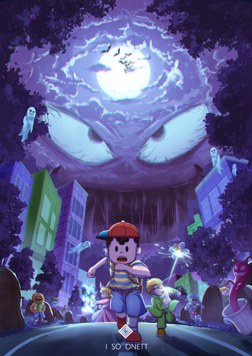 Earthbound Deviantart Earthbound Threed by silverflamng on DeviantArt