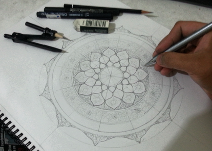 WIP - Islamic Geometric Floral Art