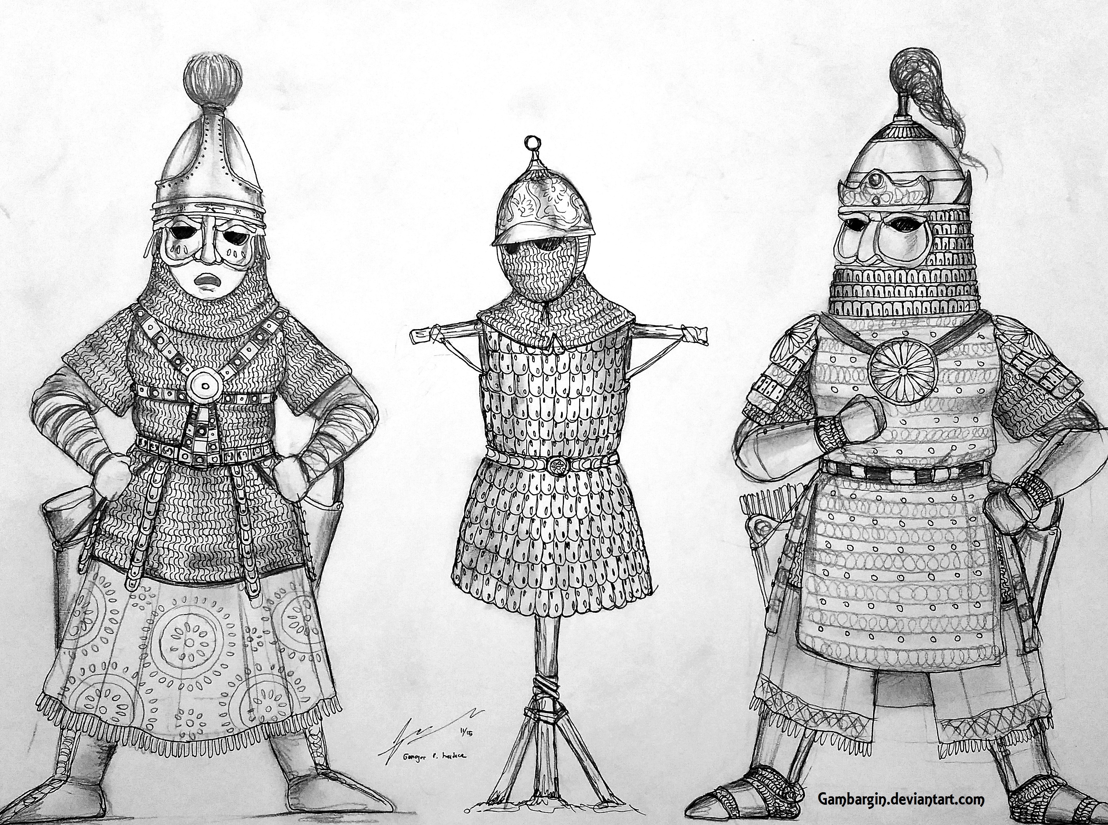 Medieval Persian Women Warrior Sketch