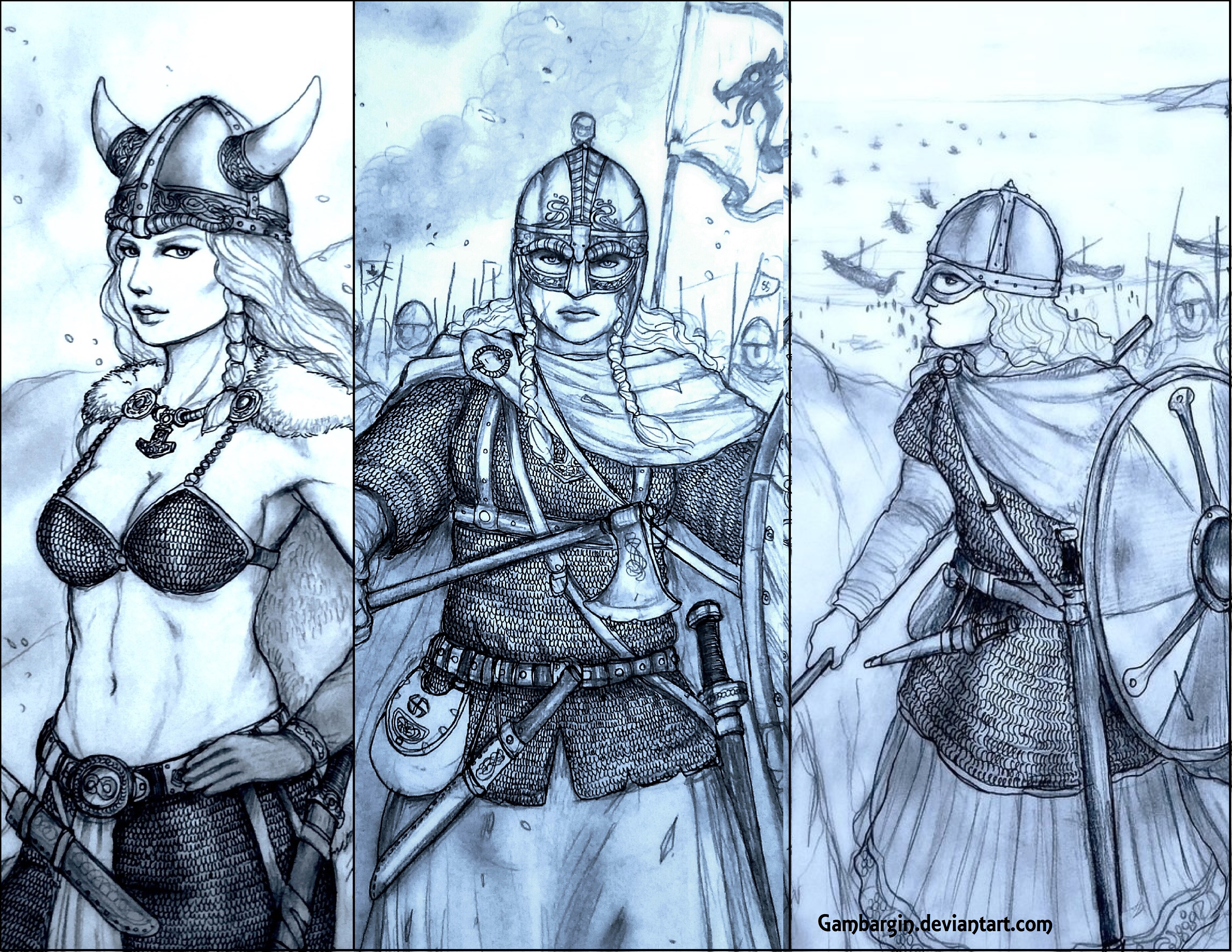 Viking Shield Maiden by Druna0156 on DeviantArt